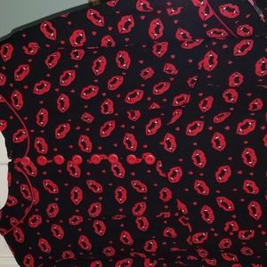 Vampire lip and blood drip Hell Bunny dress